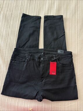 KUT From the Kloth Fab Ab High Rise Straight Leg Jeans In Black | Sz 16W